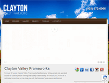 Tablet Screenshot of claytonvalleyframeworks.com